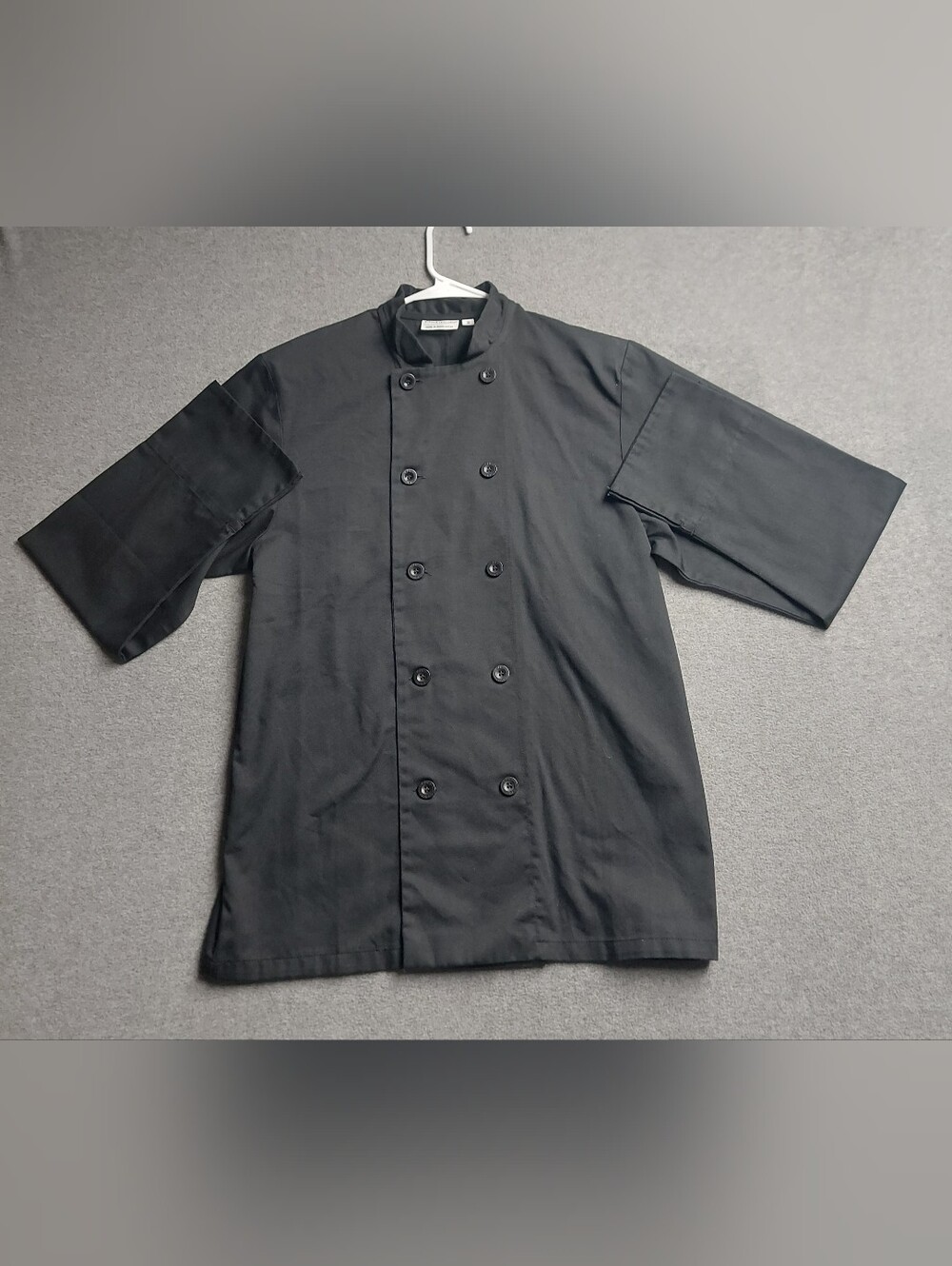 Chef Works Black Long Sleeve Double Breasted Chef Coat Size Small S - Picture 1 of 9
